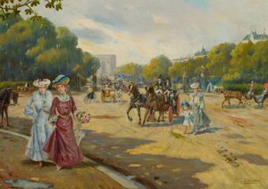 Port Dauphine Bois de Boulogne od Joaquín Pallarés Allustante